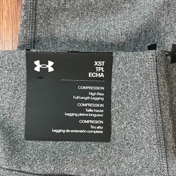 Under Armour Women’s HeatGear High-Rise Compression Leggings Gray XST - Picture 3 of 9